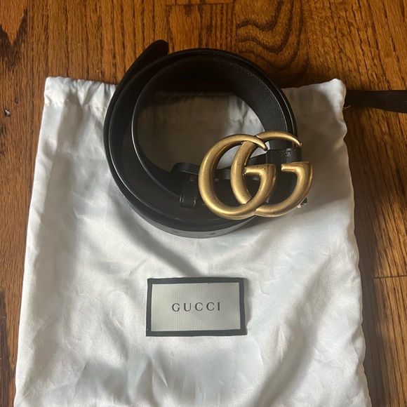 GUCCI wide leather belt (black) size 85 - Picture 2 of 6